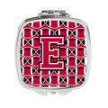 Carolines Treasures Letter E Football Crimson and White Compact Mirror CJ1079-ESCM